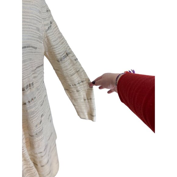 Nic+Zoe Linen Cardigan Beige Size L - Picture 9 of 13